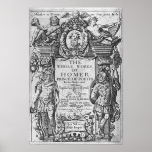 Titlepage to 'The Whole Works of Homer' Poster