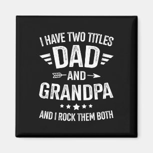 Titles Dad Grandpa For Fathers Day Birthday Christ Magnet