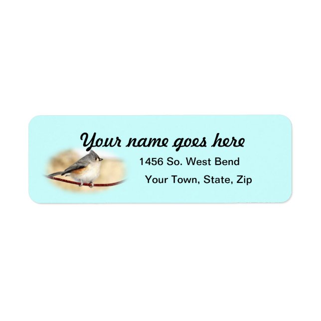 Titmouse Return Address Label- customise (Front)