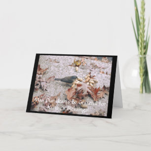 Titmouse Thanksgiving Greeting Card