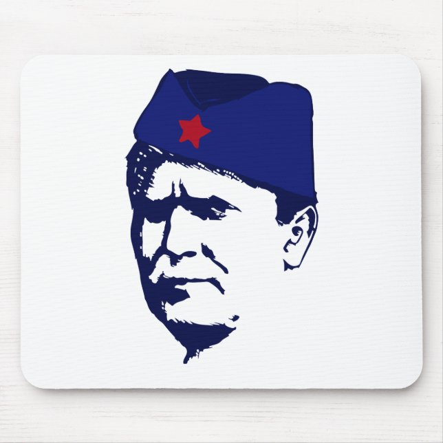 Tito josip Broz Portrait illustration Mouse Mat (Front)