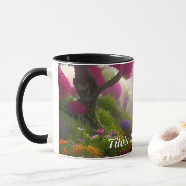 Tito's Morning Tea Personalised Customisable Mug (With Donut)