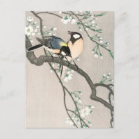 Tits on Cherry Branch - Ohara Koson - Vintage Art