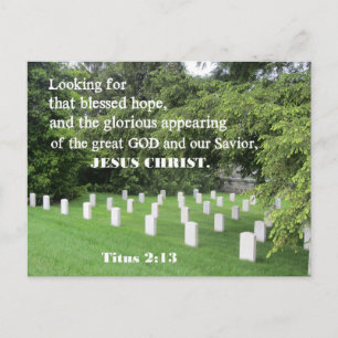 Titus 2:13 Looking for that blessed hope Postcard