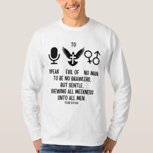 Titus 3:2 KJV Bible Verse Quote Men's Long Sleeve T-Shirt