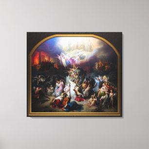 Titus destroying Jerusalem by Wilhelm von Kaulbach Canvas Print