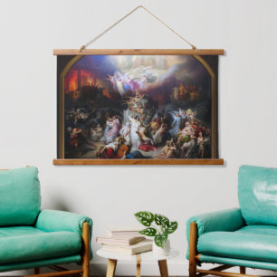 Titus destroying Jerusalem by Wilhelm von Kaulbach Hanging Tapestry