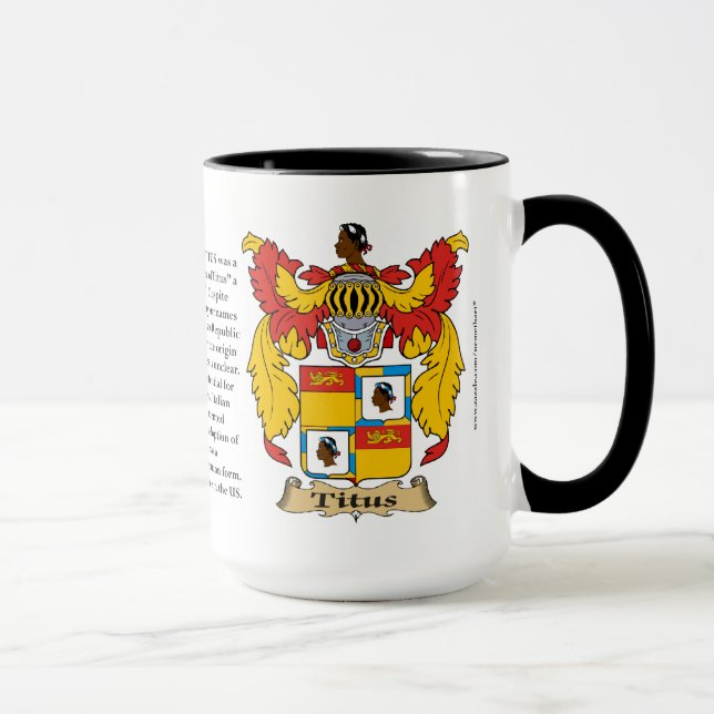 Titus Family Coat of Arms Mug (Right)