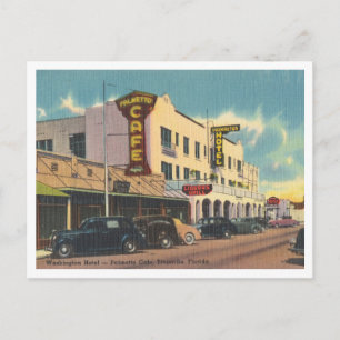 Titusville, Florida vintage street scene 1940s Postcard