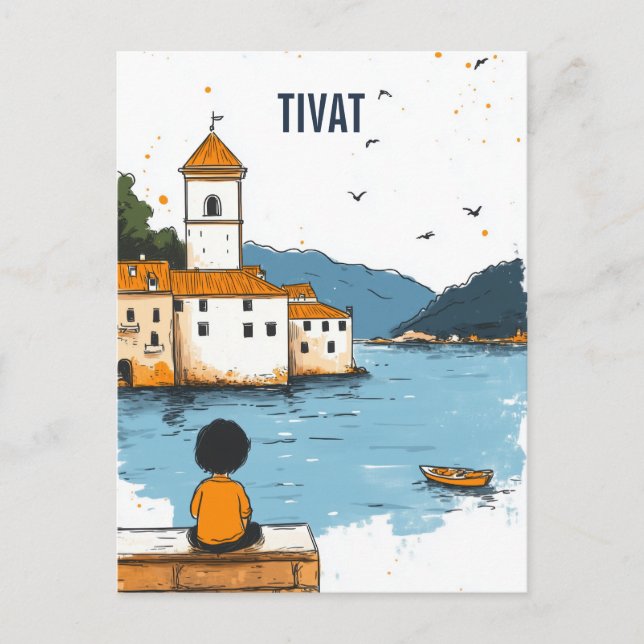 Tivat Montenegro Travel Postcard (Front)
