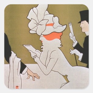 'Tivoli Restaurant, Strand', London (colour litho) Square Sticker
