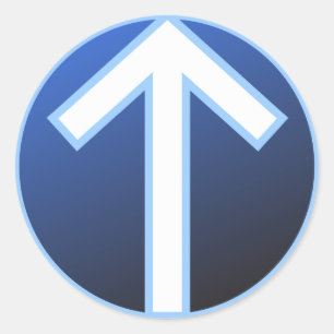 Tiwaz Teiwaz Tyr Warrior Rune Classic Round Sticker