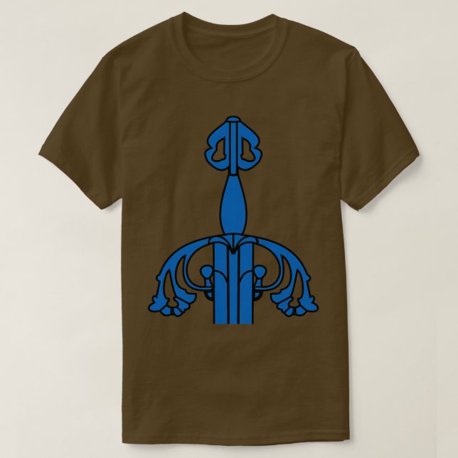 Tizona Sword Garnish Blue T T-Shirt (Design Front)