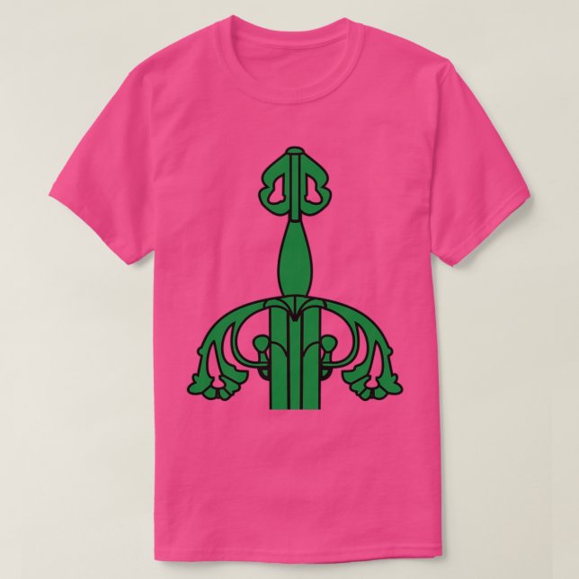 Tizona Sword Garnish Green T T-Shirt (Design Front)