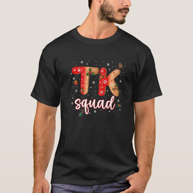TK Candy Cane Crew Funny Christmas TK Squad Teache T-Shirt (Front)