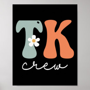 Tk Crew Retro Groovy Vintage Women Happy First Day Poster