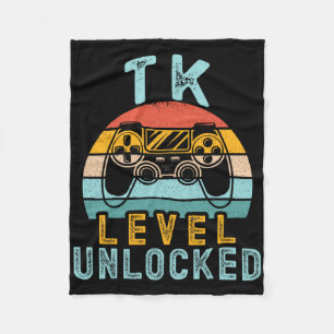 Tk Level Unlocked Video Game Ck To School Boy Tk K Fleece Blanket
