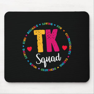 Tk Squad Tee - Transitional Kindergarten Teacher T Mouse Mat