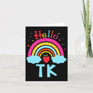 Tk Teacher Transitional Kindergarten Back To Schoo Card