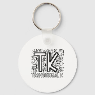 Tk Transitional-kindergarten Typography Ck To Scho Key Ring