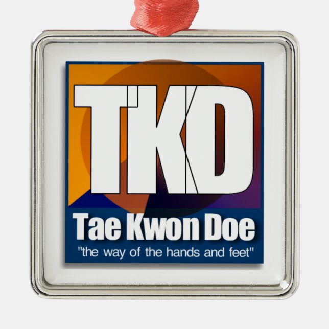 TKD TAEKWONDO CHRISTMAS ORNAMENT WAY HAND FEET (Front)