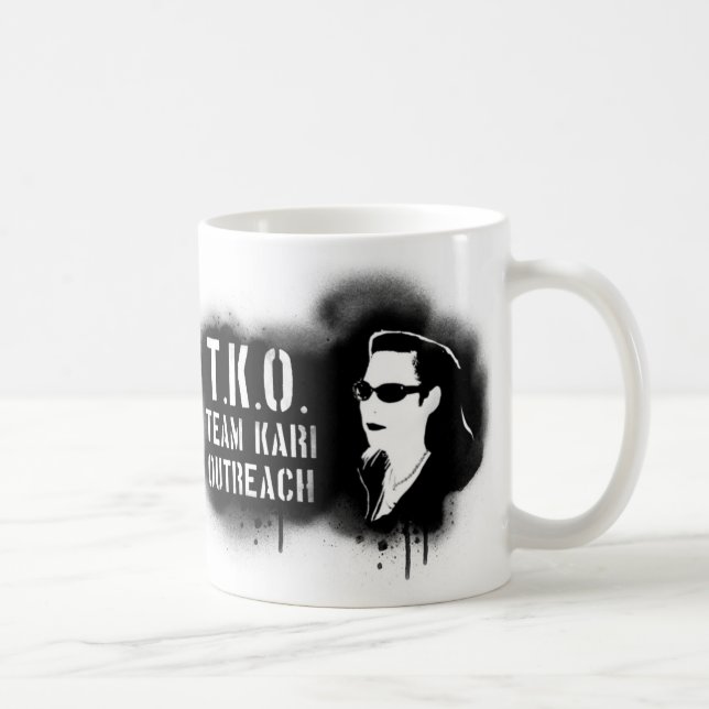 TKO - Black Stencil Coffee Mug (Right)