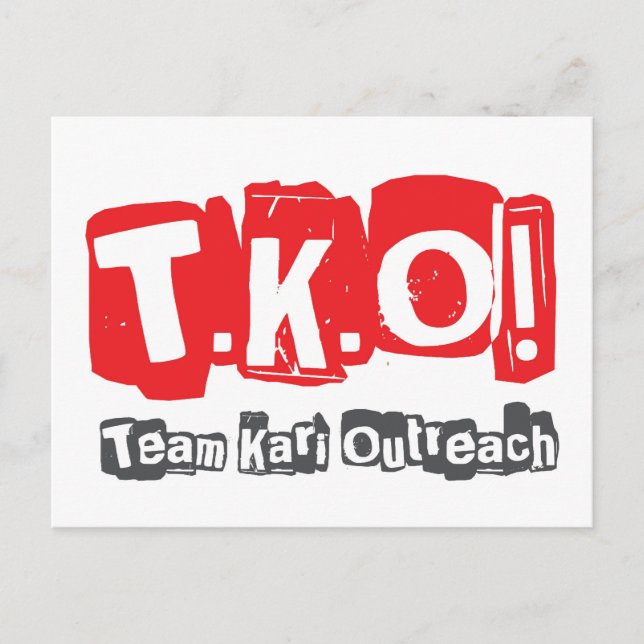 TKO - Old Punk Style Postcard (Front)