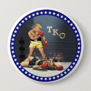 TKO: Trump Knock Out 10 Cm Round Badge