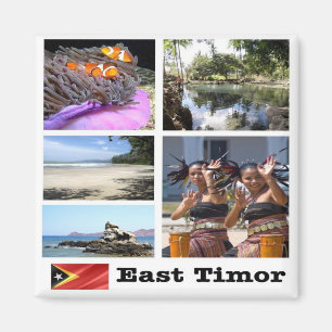 TL - East Timor - Collage Mosaic Magnet