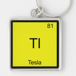 Tl - Tesla Funny Chemistry Element Symbol T-Shirt Key Ring