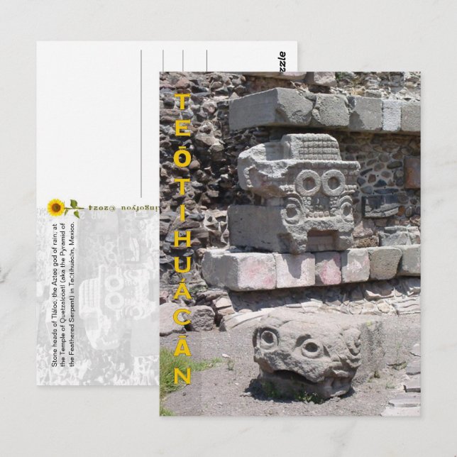Tláloc, Teōtihuácān, Mexico - postcard (Front/Back)