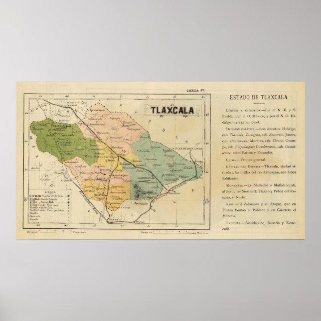 Tlaxcala, Mexico Poster (Front)