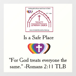 TLC Safe Space  Window Cling