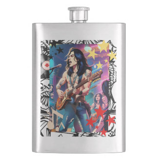 TLES Animated Rocker Zippo Hip Flask