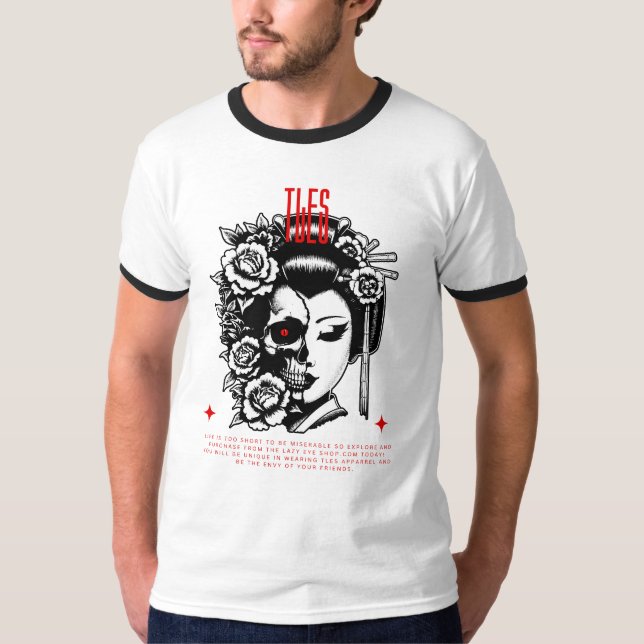 TLES Kabuki with Skull T-Shirt design  (Front)