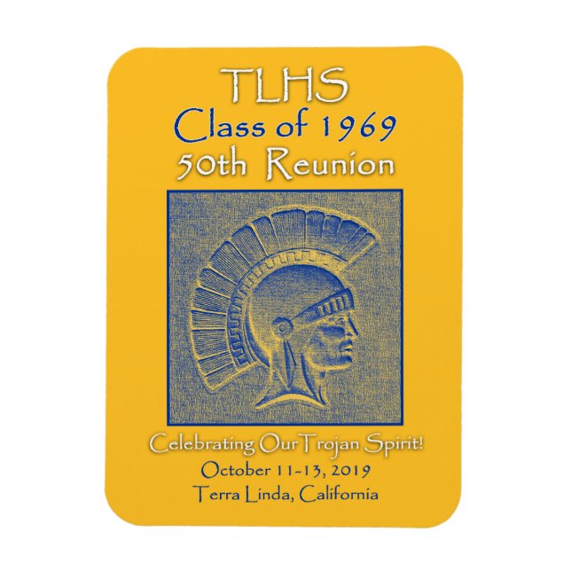 TLHS Class of 1969 Trojan Spirit 50th Reunion Magnet (Vertical)