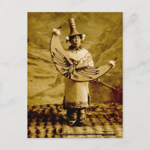 Tlingit Indian Skagway Alaska Vintage Postcard