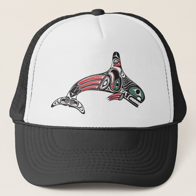 Tlingit Killer Whale & Eagle Trucker Hat (Front)