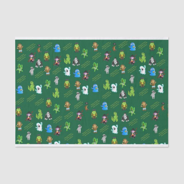 TLM: Green Christmas Tissue Paper (Front)