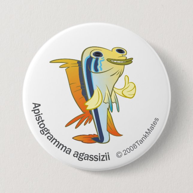 TM-01-Apistogramma agassizii 7.5 Cm Round Badge (Front)