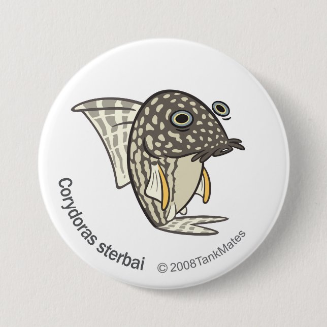 TM-08-Corydoras sterbai 7.5 Cm Round Badge (Front)
