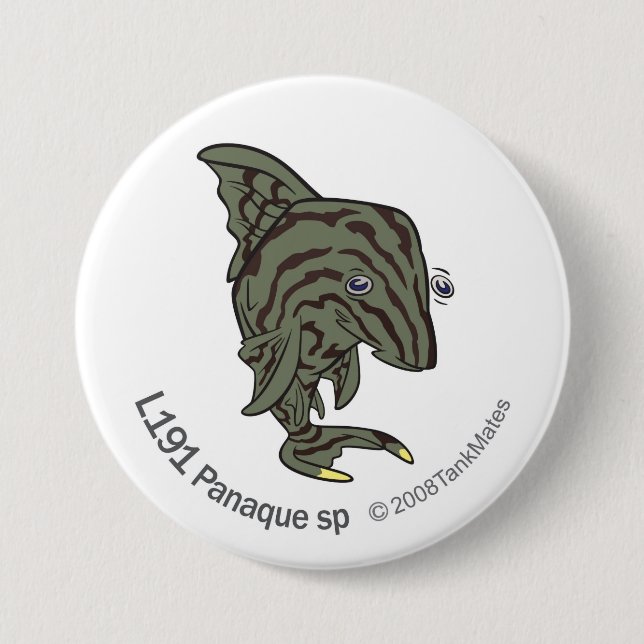 TM-13-L191 Panaque sp 7.5 Cm Round Badge (Front)