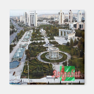 TM - Turkmenistan - Ashgabat - Panorama Magnet