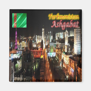 TM - Turkmenistan - Ashgabat - Panorama Magnet