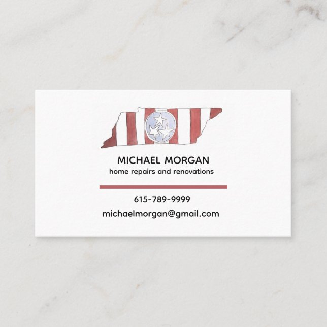 TN state flag business cards (Front)