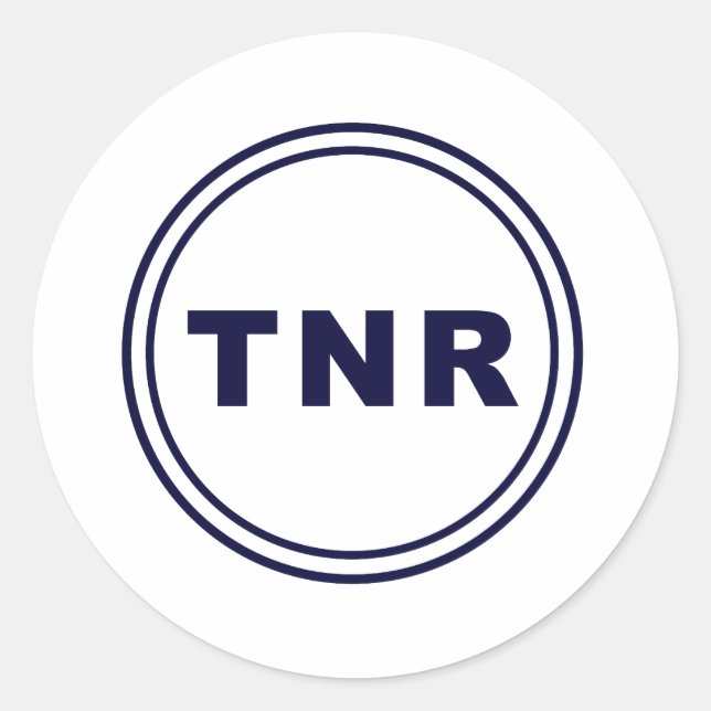 TNR CLASSIC ROUND STICKER (Front)