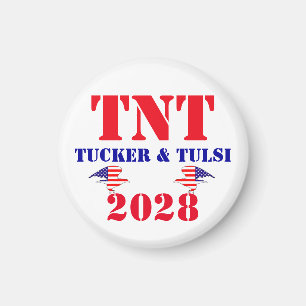 TNT Campaign Tucker & Tulsi 2028 USA President Magnet