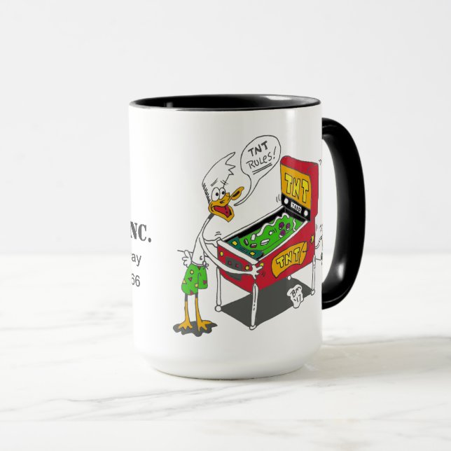 TNT Duck Pinball Mug (Front Right)