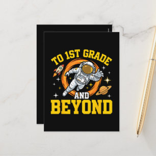 to 1st Grade and Beyond Astronaut Student Holiday Postcard