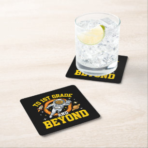 to 1st Grade and Beyond Astronaut Student Square Paper Coaster
